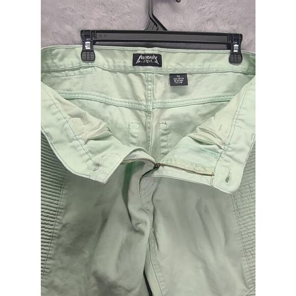 Legendary Status Mens Light Green Mint Denim Straight Slim Skinny Jeans - Picture 3 of 6